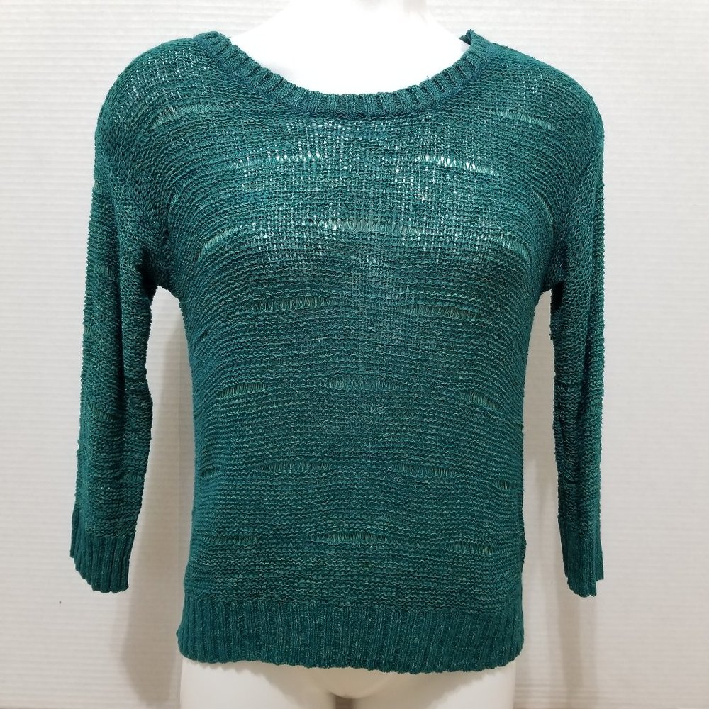 H&M sweater Small distressed open knit pullover crochet